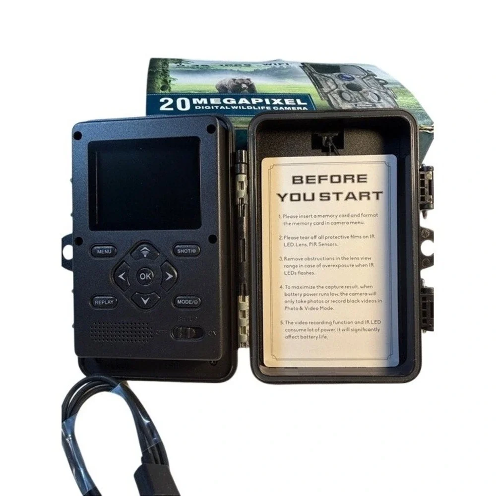 Campark T86 Trail Camera Wildlife 20MP WiFi‎ Camouflage Night Vision IP66 NEW